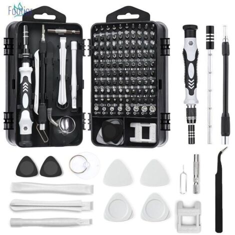 Mini Kit Tournevis de Precision,115 en 1 Portable Tournevis Precision Magnétique Outils de Réparation pour Réparer Macbook (1/4)