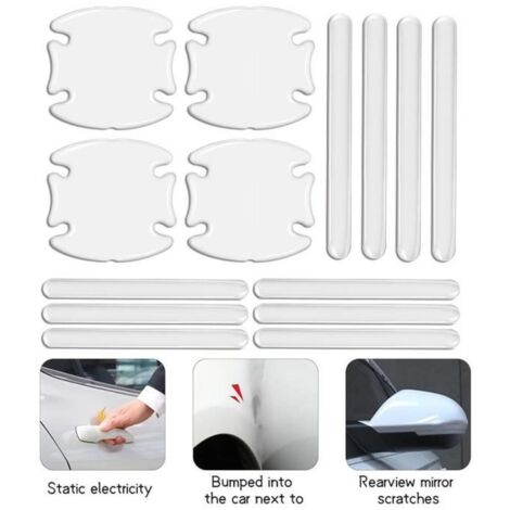 Protection Portière Voiture,Film de protection pour poignée de porte de voiture,Protège de Bord de Porte Invisible,pour Rétroviseur