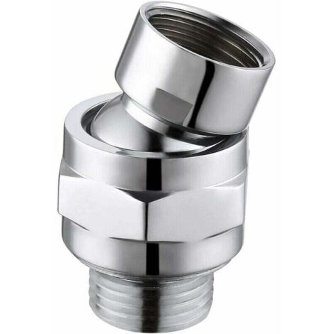 Connecter à Bras de Douche Connecteur de Douche Rotule Pivotante en Laiton Réglable Universelle G1/2 Chrome,