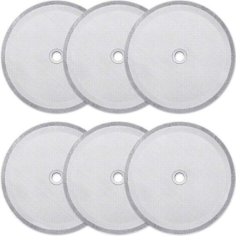 Basetbl – Pack de 6 filtres à tamis réutilisables pour cafetière à piston 1000 ml – Compatible Bodum, Grosche, Procizion – Préparation café et thé