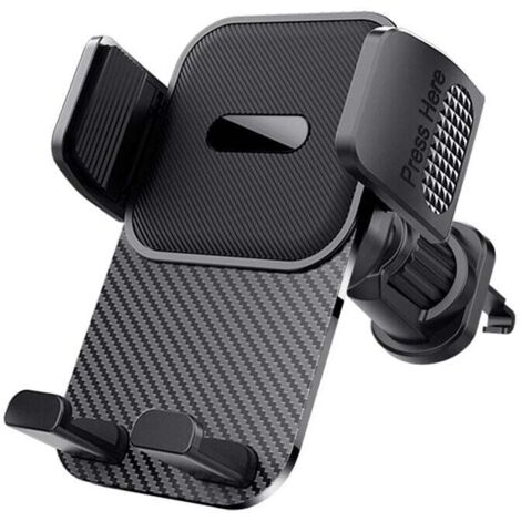 Support Téléphone Voiture [Clip de Qualité Militaire] ,Porte Téléphone Voiture Rotatif à 360 ,Degrés ,pour Grille D'aération de Voiture Support GPS Voiture ,pour Smartphone iPhone Android (Noir) (1/5)