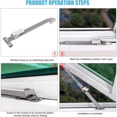 Sctmda Entrebâilleur De Fenêtre à Battant 2 Pièces Restricteurs De