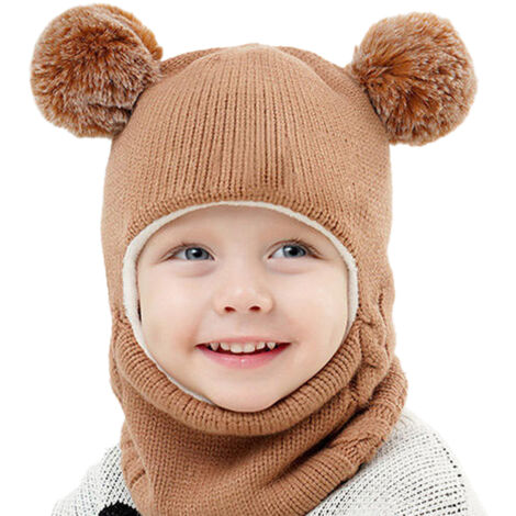 Ensemble bonnet et écharpe d'hiver pour bébé, unisexe, pour nourrissons, tout-petits, enfants, garçons et filles (1/5)