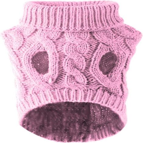 Chien pull gilet manteau chaud animal de compagnie doux tricot laine hiver pull tricoté au crochet manteau vêtements (1/5)