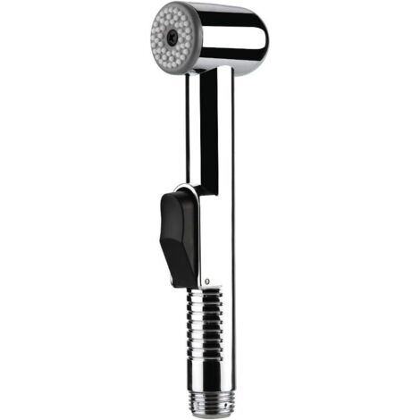 Douche manuelle bidet hygiénique chrome, jet réglable, système pulvérisation ABS robuste, nettoyage intime (1/5)