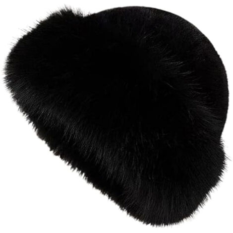 Chapeau en fausse fourrure pour femme, style cosaque russe, chapeau d'hiver chaud et moelleux (1/5)
