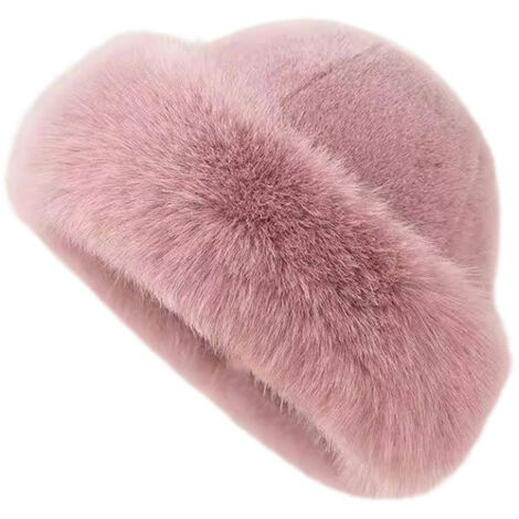 Chapeau en fausse fourrure pour femme, style cosaque russe, chapeau d'hiver chaud et moelleux. (1/5)