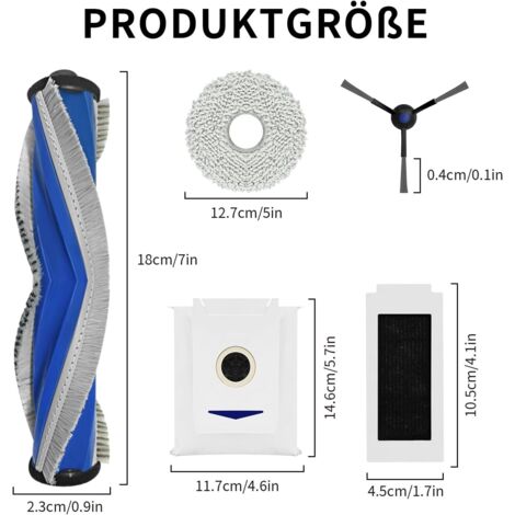 Brosse Latérale Et Sac à Poussière/filtre Pour ECOVACS T30 PRO Et T30 MAX – Neuf – Fabriqué En Chine