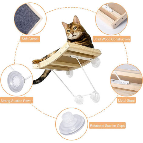 Hamac Pour Chat Sur Fenêtre - Lit Suspendu Jusqu'à 20kg - Installation Facile