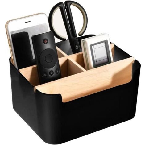 Organisateur de Bureau, Rangement de Bureau Multifonctionnel, Organiseur de Bureau, Papeterie Organizer, Rangement en Bois boîte (1/4)