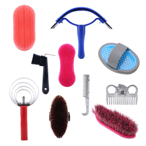 Kit De Toilettage Cheval Weaver Equine – 7 Pièces Avec Sac – Brosses – Neuf