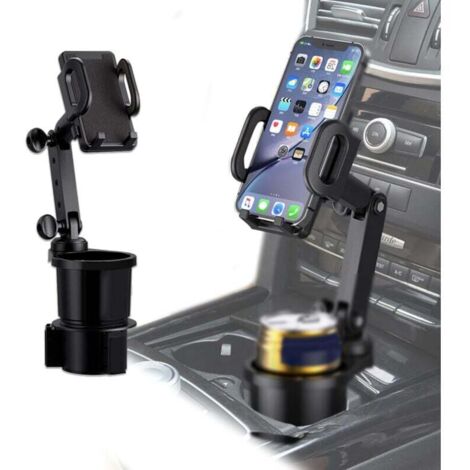 Porte-gobelet de voiture, support de téléphone portable, extension de porte-gobelet de voiture avec support de téléphone (1/5)