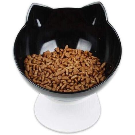 Gamelle Surélevée pour Chats, Inclinable à 15°, Anti-Vomissements et Anti-Déversement, Support Antidérapant (1/2)