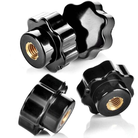 CAMVATE Support Extension Vertical Double Rosette M6 Avec Bouton Noir