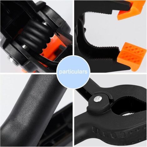 10 Pièces Pinces à Ressort De 4 Pouces En Nylon Noir - Multifonctionnelles Pour Bricolage Et Photographie