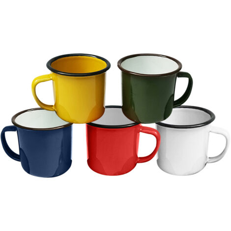 Lot De 4 Assiettes De Camping En émail Moucheté Marron - 10 Pouces - Occasion