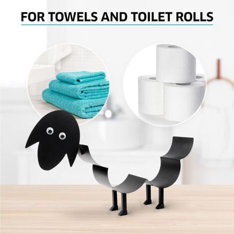 Panier Rangement Papier Toilette 30L - Réserve WC Avec Manche Bambou