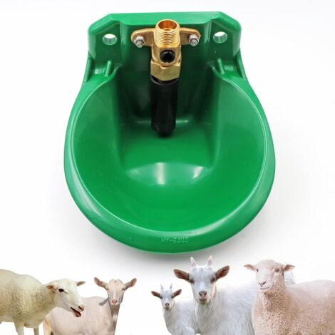 Milisten 2 Pièces Abreuvoirs En Plastique Vert Pour Animaux - Mangeoires Durables Pour Moutons, Chèvres, Veaux, Cochons Et Bétail