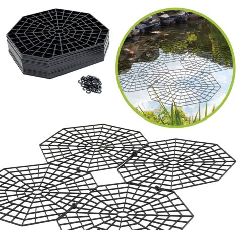 40 Pièces Grilles De Protection Pour Étang - Noir Polypropylène - Contre Hérons Et Chats