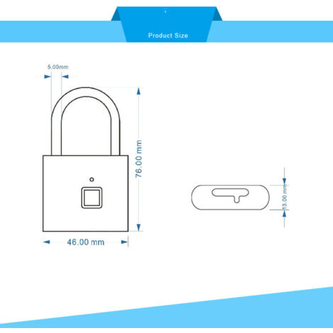 🔒 Cadenas Intelligent à Empreinte Digitale Pour Valise/Bagages - Gadget De Sécurité - Noir