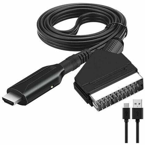 Adaptateur Audio Vidéo Péritel vers HDMI pour HDTV/DVD/Décodeur/PS3/PAL/NTSC - Convertisseur,Adaptateur Hdmi Peritel (1/4)