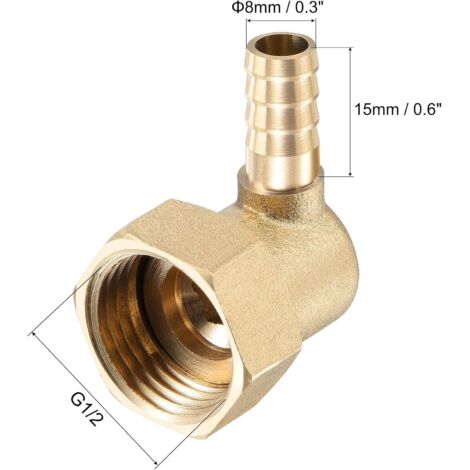 Raccord Cannelé 4mm ID x G1/4 NPT Femelle en Laiton Connecteur Tuyau Raccord Cannelé 4mm ID x G1/4 NPT Femelle en Laiton Connecteur Tuyau