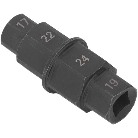 DPTOOL Outil Essieu Hexagonal Moto 3/8" 17mm 19mm 22mm 24mm - Clé Axe Roue