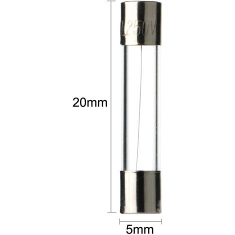 Kit De 100 Fusibles Verre 5x20mm Fast-Blowing - 250V - Neuf - Naapesi