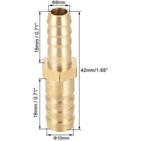 Lot 3 Raccords Réducteurs Barbes 10mm X 4mm Pour Tuyau - Neuf