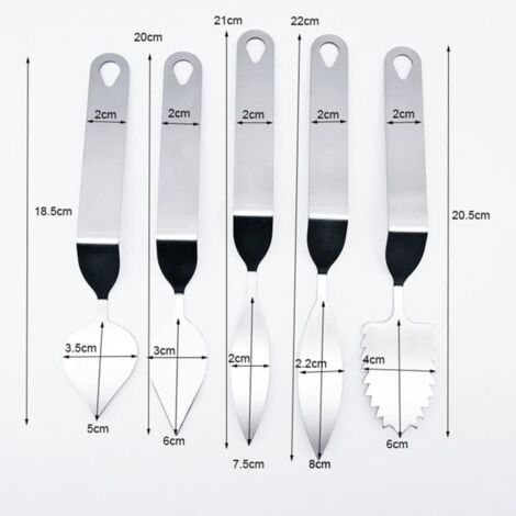 Spatola liscia in acciaio 20 cm - Spatula en acier inoxydable de