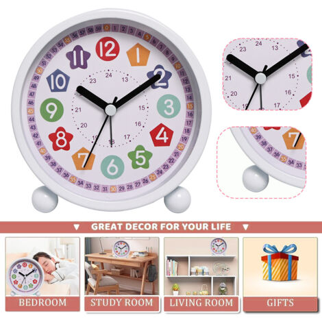 Horloge D'apprentissage Pour Enfants - Silencieuse, Sans Tic-tac - 15.75 Pouces - Fonctionne Sur Pile AA