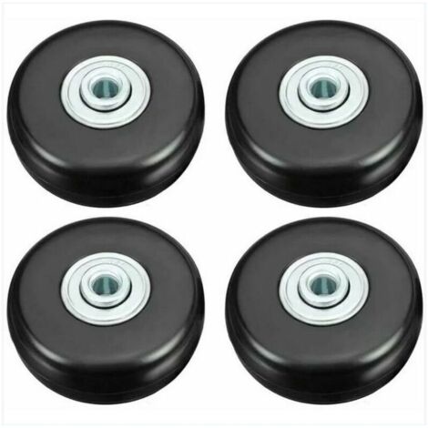 Roues de valise, roulettes de réparation de bagages robustes de 50 mm Roues pivotantes de rechange universelles silencieuses en caoutchouc Lot de 4 roulettes de rechange pour valise/bagage/sac-DP (1/5)
