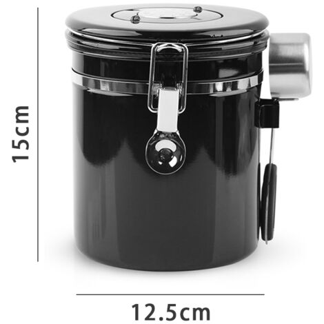 Nizirioo Boîte à café hermétique en acier inoxydable de 1,8 l avec