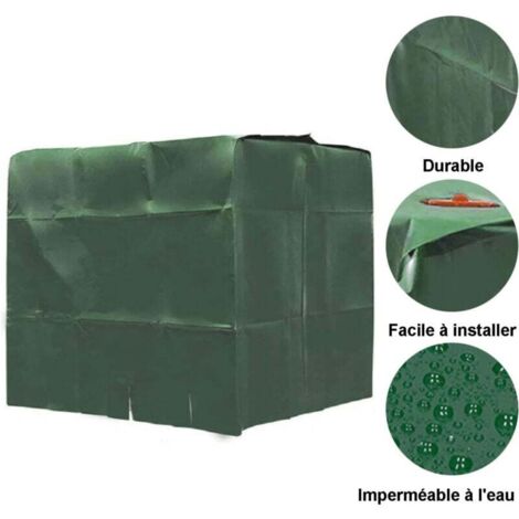 Housse De Protection IBC 1000L - Anti-UV, Anti-poussière, Récupérateur D'eau De Pluie (120x100x116 Cm)