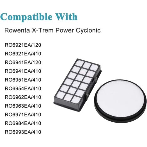 Confezione Da 1 Filtro HEPA Per Aspirapolvere Rowenta X-Trem Power Cyclonic RO6984EA RO6941EA Ro6963ea Ro6921ea Ro6971ea Ro6993ea Modello Ro69xx Accessori Per Filtri Di Ricambio Zr006001 85266633