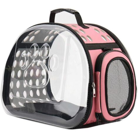 haozaikeji Sac de Transport pour Chien Chat Sac à Bandoulière Transport Animaux de Compagnie Sac à Main Réglable Respirant Caisse de Transport Chat Jusqu'à 5 kg Sacoche Portable Promenade Extérieur