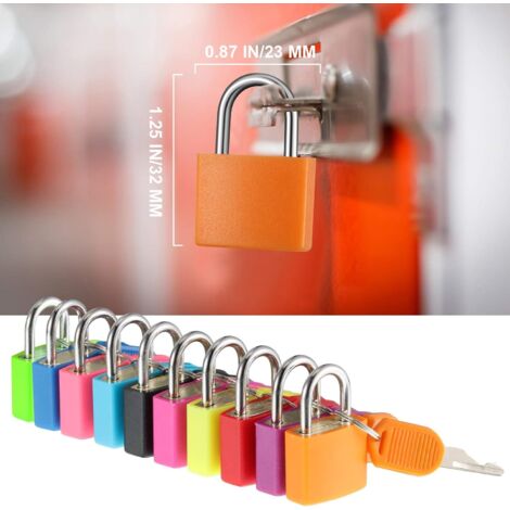 Lot De Cadenas 2 Pack] Petit Cadenas à Bagage Avec 2 Clés