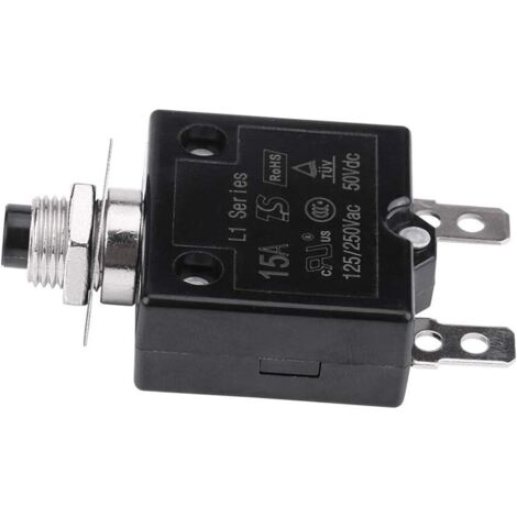 Disjoncteur Thermique Réarmable 10A – Protection Surcharge 125-250V AC, Pour Générateur, Auto, Bateau