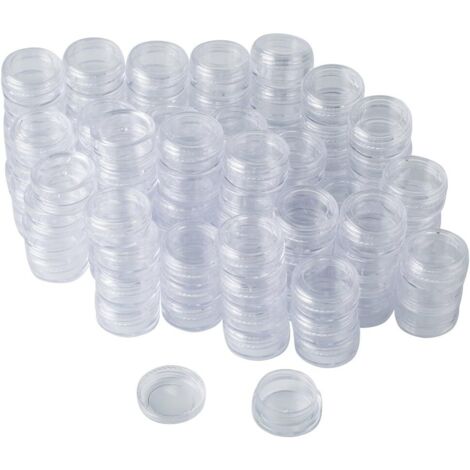 Récipient cosmétique de 108 pièces, boîte vide, boîte transparente avec couvercle, crème de baume à lèvres cosmétique, boîte de perles en strass, boîte d'échantillon d'essai (1/5)