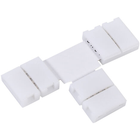 Uxcell Connecteur de Bande LED 10mm 4P Sans Soudure pour Bande Lumineuse 5050 3528 RGB 4 Conducteurs Bande à Bande 10 Pcs