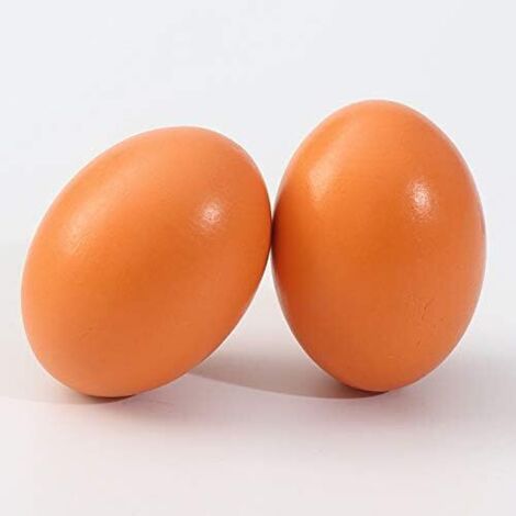 Lot De 5 Faux Œufs En Bois - Œufs De Poule Pour Encourager La Ponte - Outil Agricole Naturel