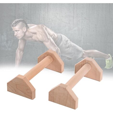 2 PCS Barres de poussée en bois Base antidérapante