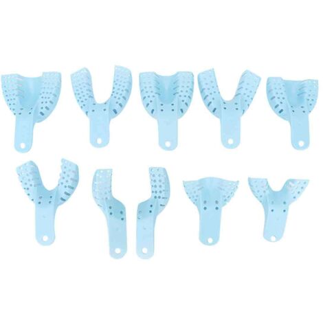 Lot de 10 plateaux pour prothèses dentaires en plastique perforé, accessoires de clinique dentaire (1/5)