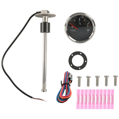 Ensemble de jauge de carburant avec jauge de carburant de 52 mm, mesure précise, en acier inoxydable 316, pour bateau, voiture, camion, camping-car