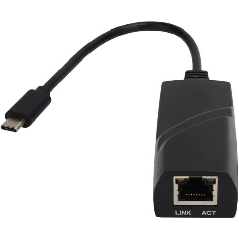Adaptateur Ethernet Type-C vers RJ45 pour ordinateur portable 1 000 Mbps (1/5)