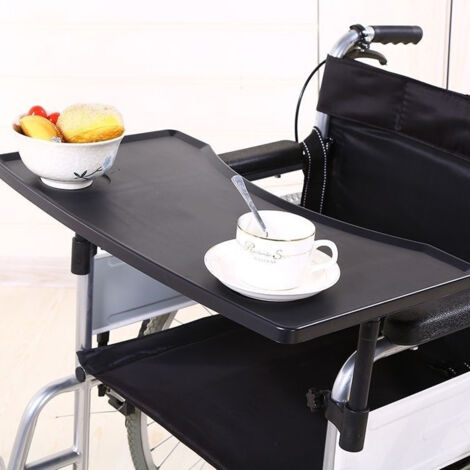Plateau Pour Fauteuil Roulant - 52x30 Cm, En Polypropylène Noir, Neuf - Idéal Comme Bureau Portable !
