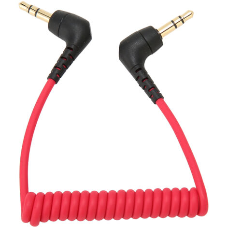 Câble de microphone TRS 3,5 mm vers TRS, élimination du bruit, câble de raccordement TRS 3,5 mm pour BOYA pour connexion téléphonique Rode SC2 (1/4)