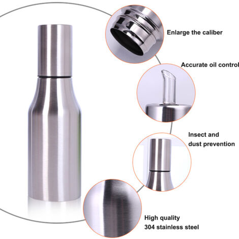 Distributeur D'Huile De Cuisine - Récipient à Vinaigre à Ouverture Et