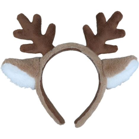 Bandeau en bois de renne pour les fêtes de Noël et autres occasions spéciales, accessoire de coiffure pour enfants et adultes. (1/4)