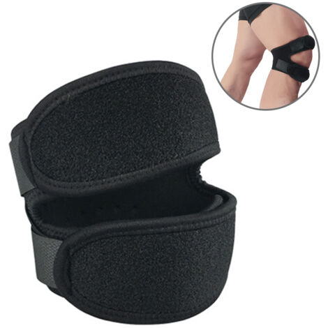 Monbessi Genouillère Rotulienne Réglable - 2 Pièces, Sangles Ajustables 32-42 Cm, Pour Sport, Arthrite, Basket, Running